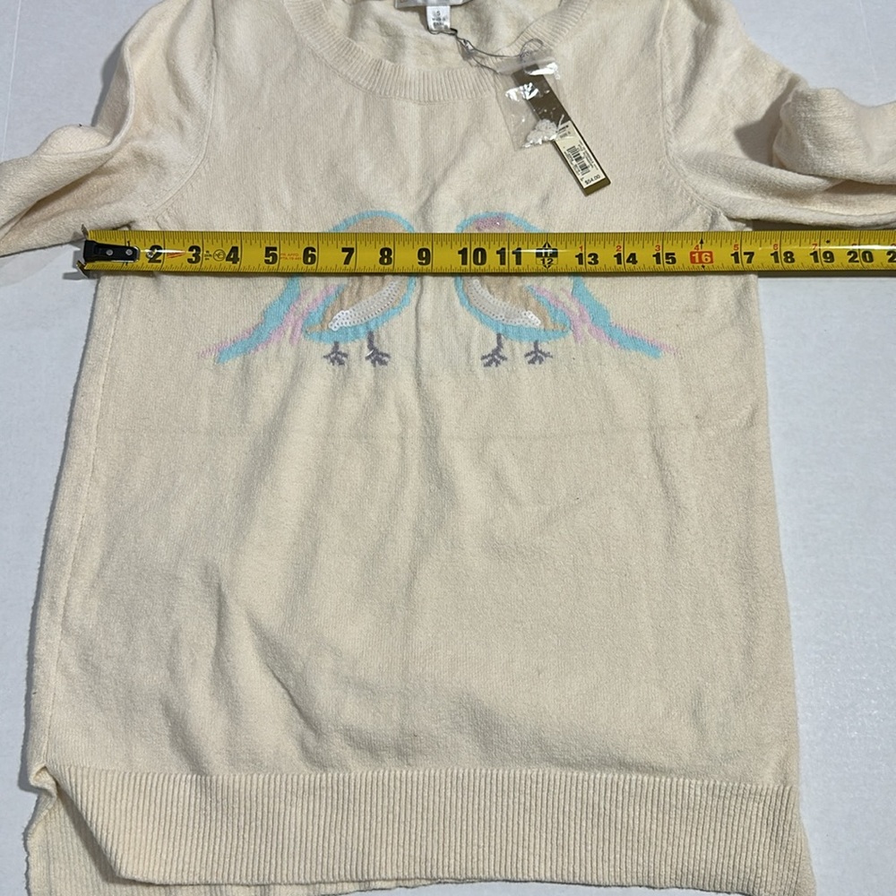 Lauren Conrad Bird Embellished Cream Sweater - Picture 5 of 7